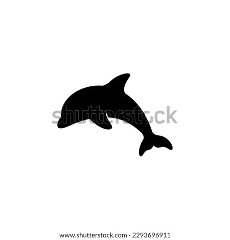 simple dolphin icon illustration vector