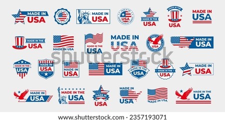 made in usa logo and label collection