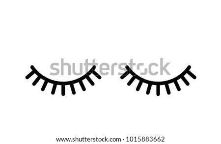 Abstract Eyes Closed with Lashes