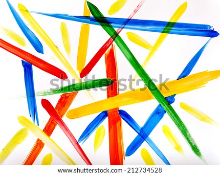 Abstract colorful paint strip background.