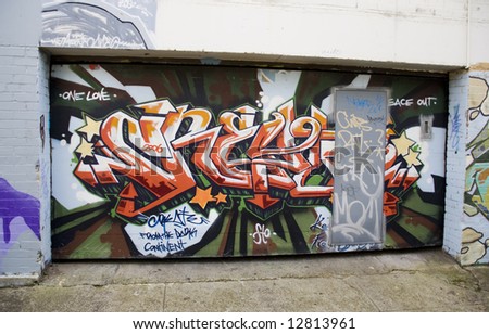 tagged graffiti