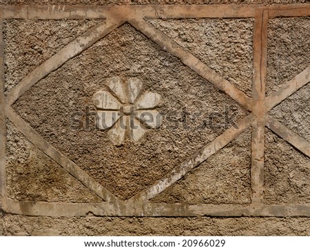 flower on wall frieze India