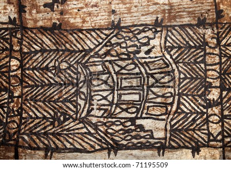 Antique Tapa Cloth Made From The Paper Mulberry Tree Obtained By Early ...