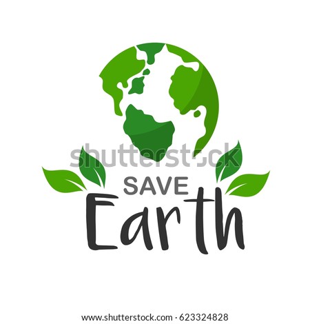 Earth day April 22 illustration. ECO logo vector