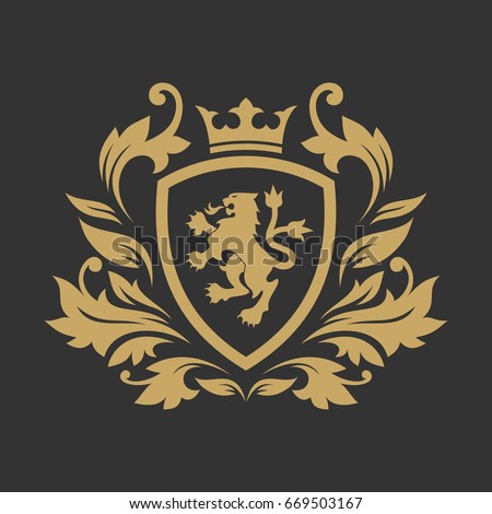 Royal luxury logo design template Foto stock © 