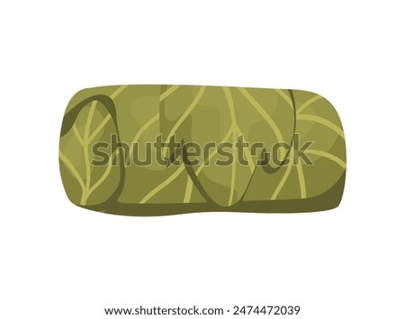 Dolma, stuffed vine leaves in flat style. Vector illustration