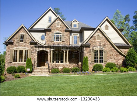 An American Style Residential Home. Stock Photo 13230433 : Shutterstock