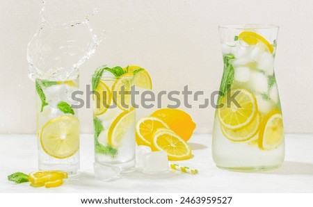 Similar – Image, Stock Photo Homemade refreshing lemonade