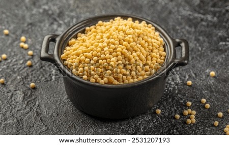 Similar – Image, Stock Photo Plate with raw Jerusalem artichoke on concrete kitchen table with olive oil, herbs and spices. Cooking preparation at home with root vegetable. Top view.