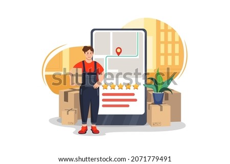House Moving Service Illustration concept. Flat illustration isolated on white background