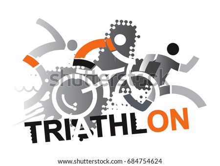 Triathlon Racers
Three triathlon abstract stylized athletes on the grunge background. Vector available.