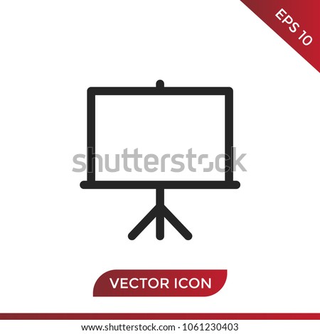 Projector screen icon vector