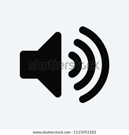 Volume up icon. Audio symbol. Voice sign