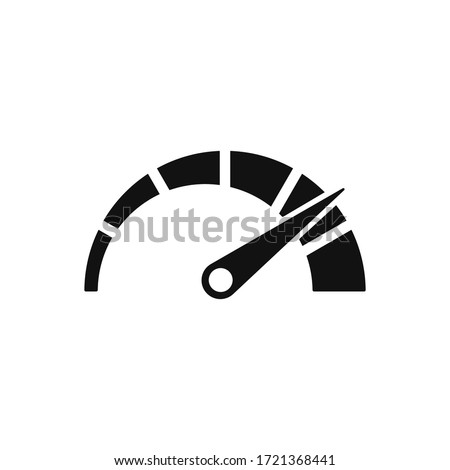 Speedometer icon vector. Speed sign