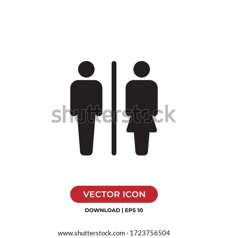 Male and Female icon vector. Toilet sign