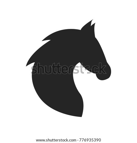 Horse icon vector. Animal symbol. Stallion pictogram, flat vector sign isolated on white background. Simple vector illustration for graphic and web design.