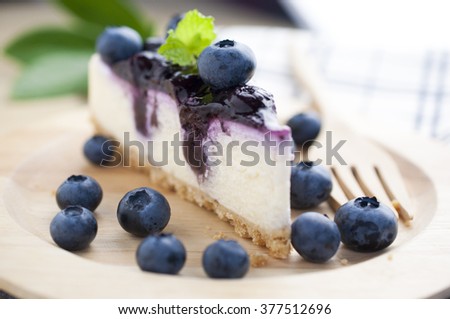 Similar – Foto Bild Cheesecake mit Heidelbeeren