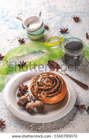 Image, Stock Photo poppy seed cap