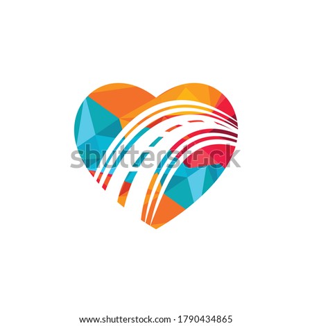 Love road vector logo design. Creative road journey logo design. 