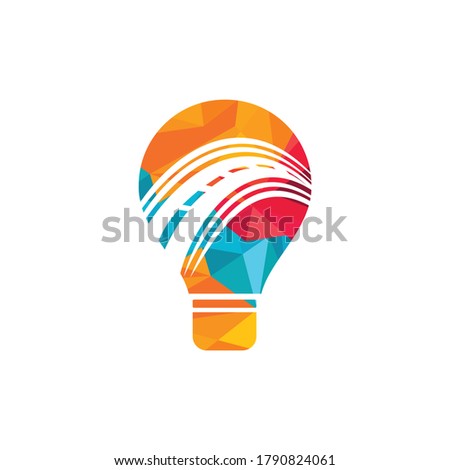 Creative road journey logo design. Road and lamp bulb logo vector design template.