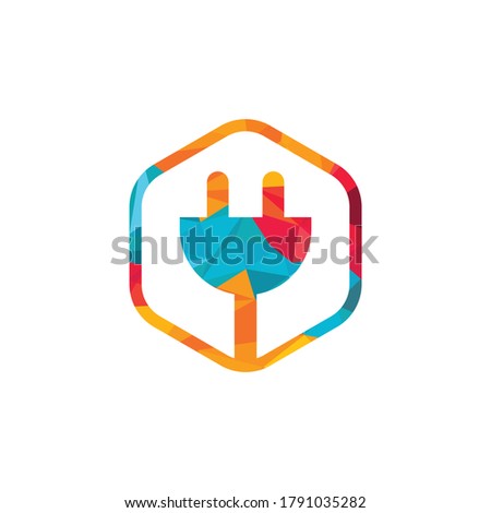 Electrical plug vector logo design. Power energy symbol.