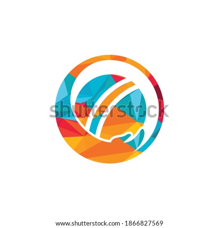 Cricket care vector logo design. Cricket insurance logo design concept.