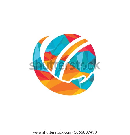 Cricket care vector logo design. Cricket insurance logo design concept.