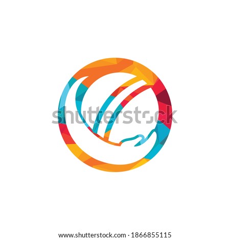 Cricket care vector logo design. Cricket insurance logo design concept.