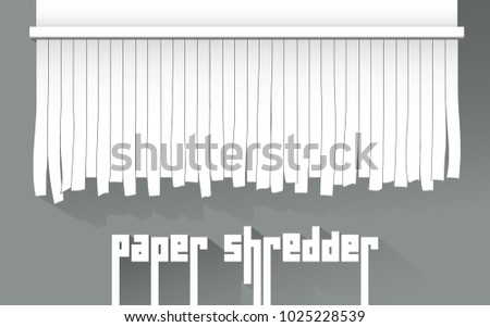 Paper shredder, isolated vector object