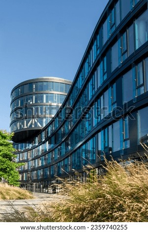 Similar – Image, Stock Photo Office building with curved glass facade