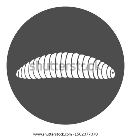 Caterpillar icon. Maggot symbol. Vector.