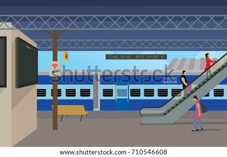 Illustration of Railway station