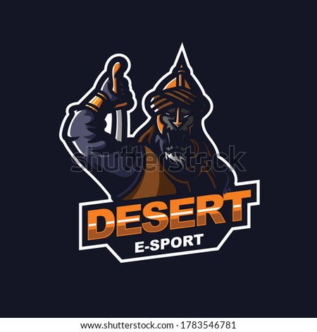 middle east zombie for e-sport gaming mascot logo template