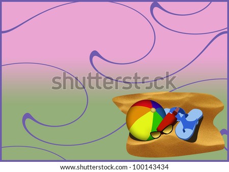 Beach background with space (poster, web, leaflet, magazine)
