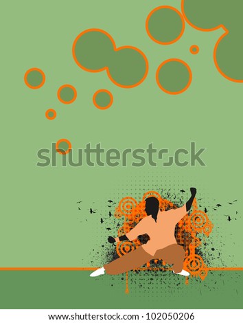 Kung fu background with space (poster, web, leaflet, magazine)