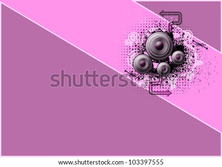 Music speaker background with space (poster, web, leaflet, magazine)