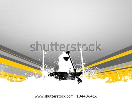 Canoe Slalom background with space (poster, web, leaflet, magazine)