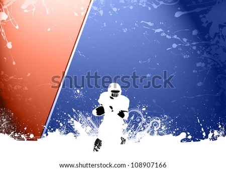 Abstract grunge american football background with space