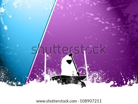 Abstract grunge Canoe Slalom background with space