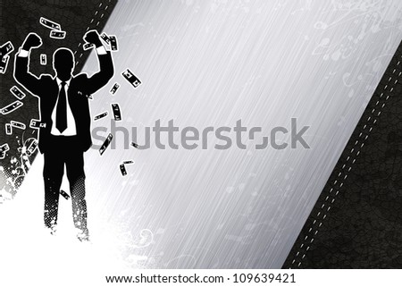 Abstract Business man in suit background with space
