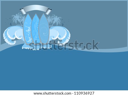 Abstract color Surf summer background with space