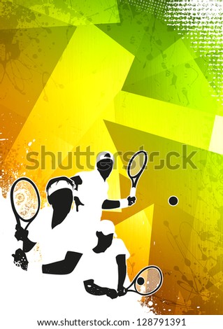 Tennis or sport business poster background with space