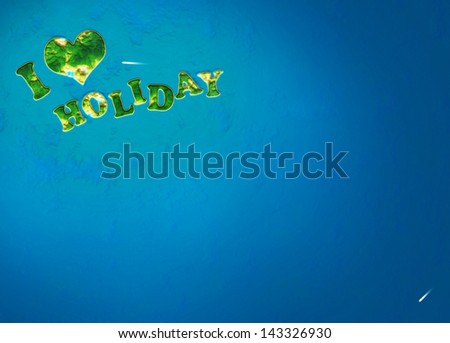 Summer island travel poster background with space