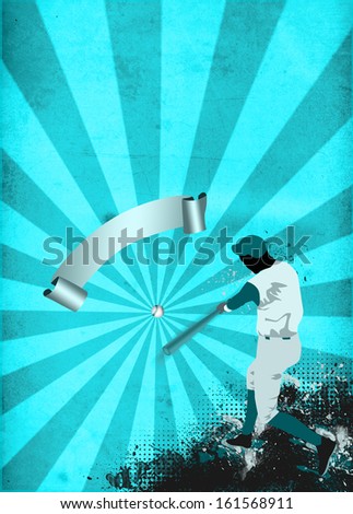 abstract baseball sport poster or flyer background with space