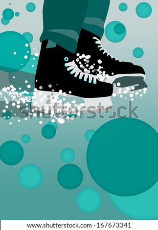 ice hockey sport poster or flyer background with space