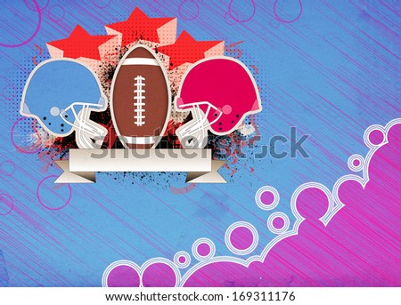 American football sport poster or flyer background with space