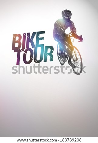 Cycling invitation poster, flyer other advert background with empty space