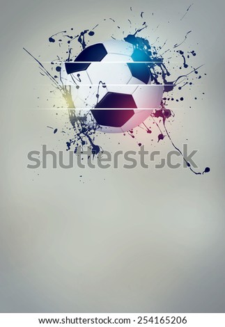 Abstract soccer or football sport invitation poster or flyer background with empty space