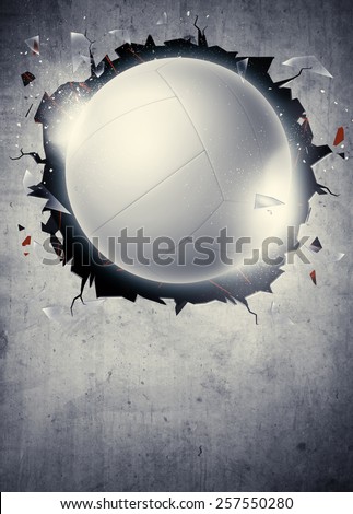 Abstract volleyball sport invitation poster or flyer background with empty space