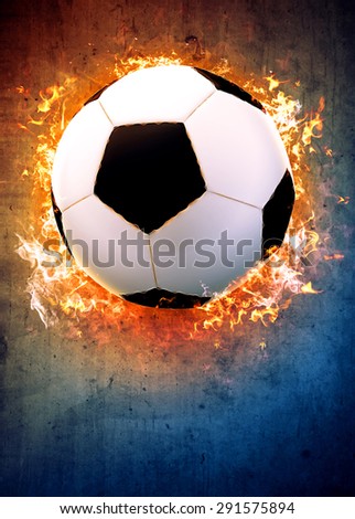Soccer or football sport poster or flyer background with space